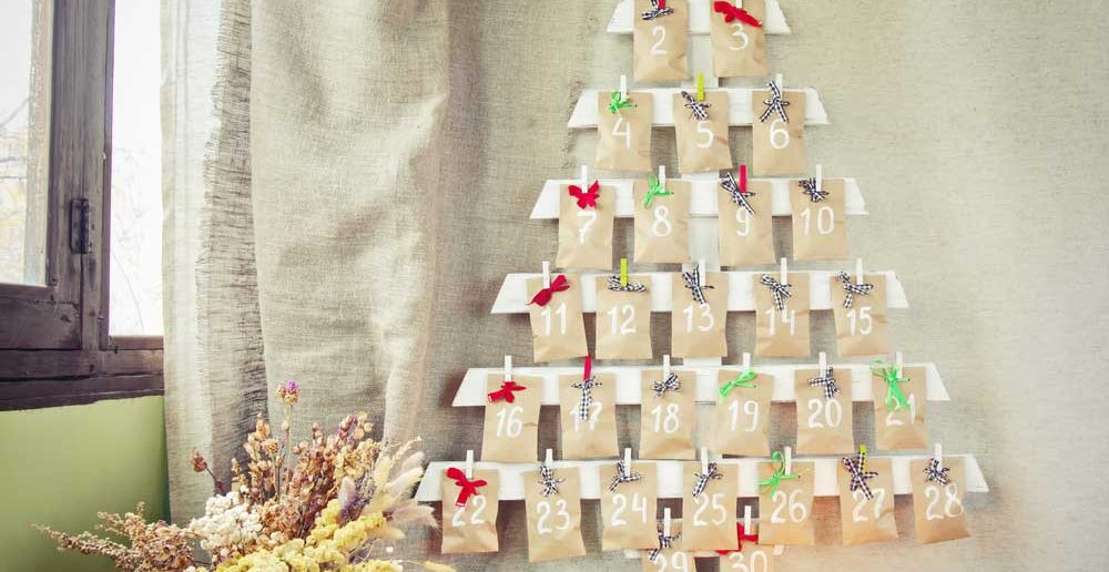 Uniek idee: een adventskalender als kerstboom