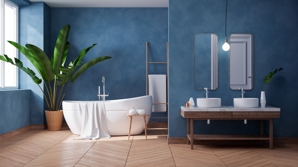 Prachtig: details van hout in de badkamer
