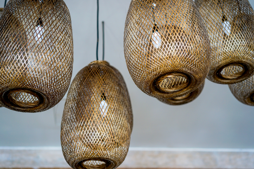 Trendy bamboe binnenhuis: lampen